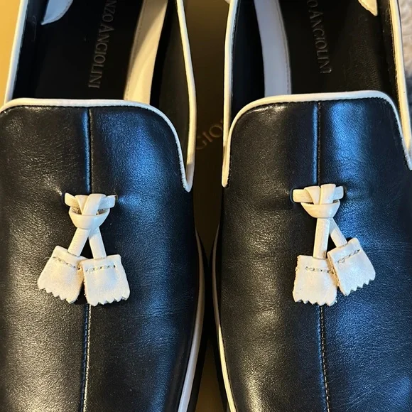 Enzo Angiolini Black and White Loafers - Picture 4 of 8